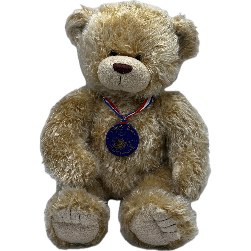 Vtg Build A Bear Plush 16" Centennial Teddy Collectibears 2002 Stuffed Animal